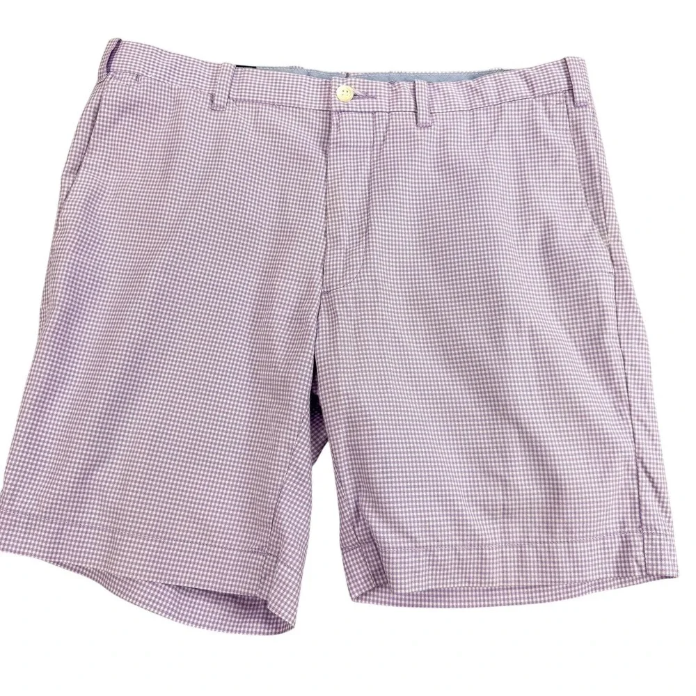 Polo Ralph Lauren Shorts‎ Mens 32 Purple Check Golf Slim Gl Preppy Athletic 34x8